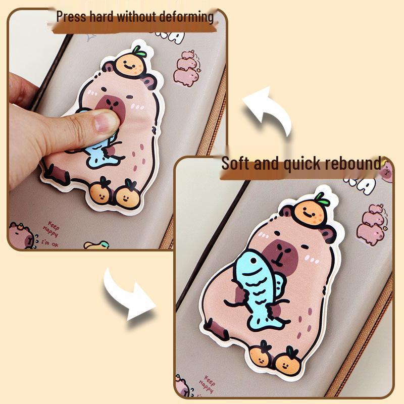 2024 Cute Capybara Kids' Large Capacity Thickened Pencil Case
