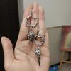European American Hollow Skull Crow Head Retro Alloy Earrings Accessories