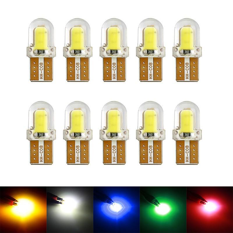 T10 Silicone Resin Crystal LED Daytime Running Light Bulb with COB Chip and W5W Plug-in Decoder.
