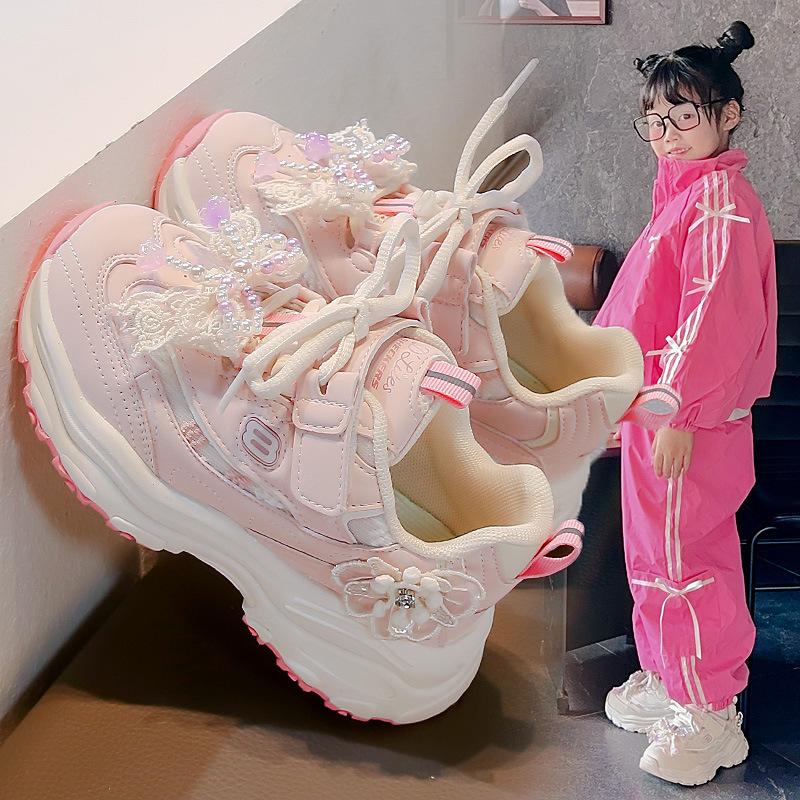 Spring New Lightweight and Comfortable Soft Sole Girls' All-match Non-slip Wear-resistant Sports Shoes