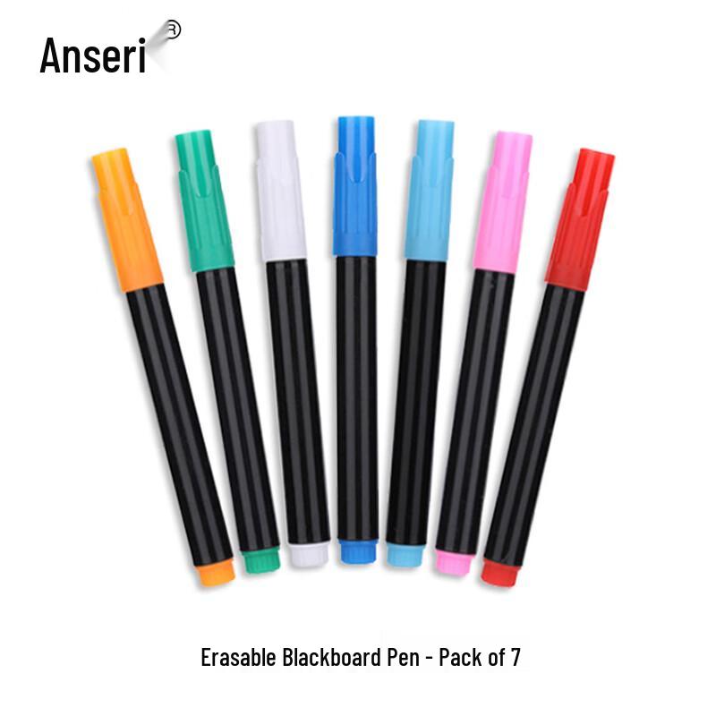 Anserui 7-Pack Erasable Blackboard & Whiteboard Marker Pens