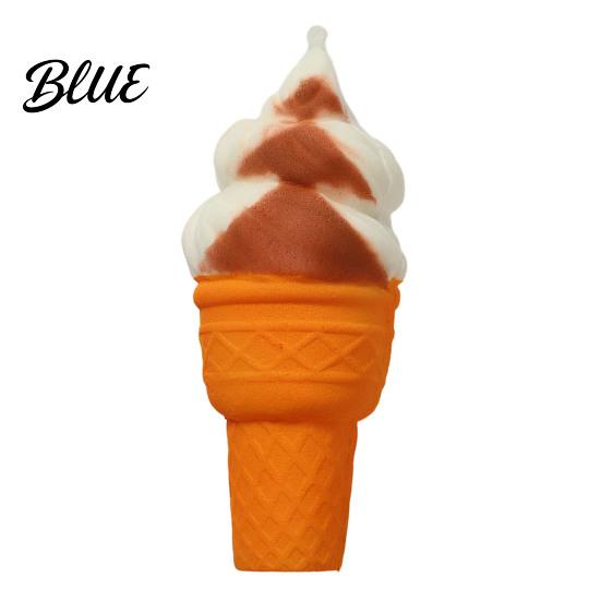 Classroom Stress Reliever Realistic Ice Cream Cone Squeeze Toy Slow-Rising PU Fidget for Relief Eco-friendly Soft Decompression Gadget Kids