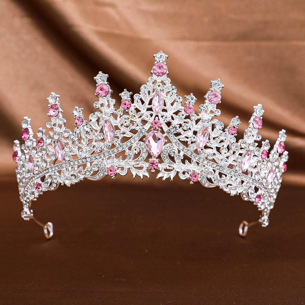 Diadema Corona Nuziale con Strass per Abito da Sera e Servizi Fotografici