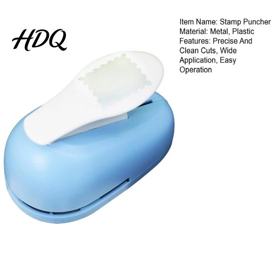 Paper Craft Punch Postage Stamp Puncher for Crafts Rectangular Decorative Shapes Lever Clean Cut Action Scrapbooking Card Making DIY Gift Tags EVA