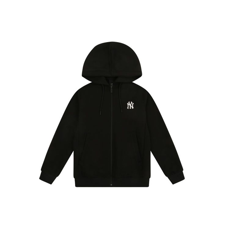 MLB New York Yankees Large Logo Zip-Up Hoodie Unisex Hoodies Black 31TR03111-50L
