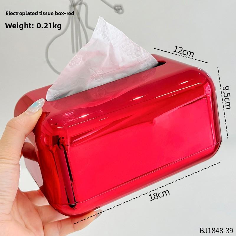 Light Luxury Plastic Tissue Box For Living Room Decor Fashion Gift