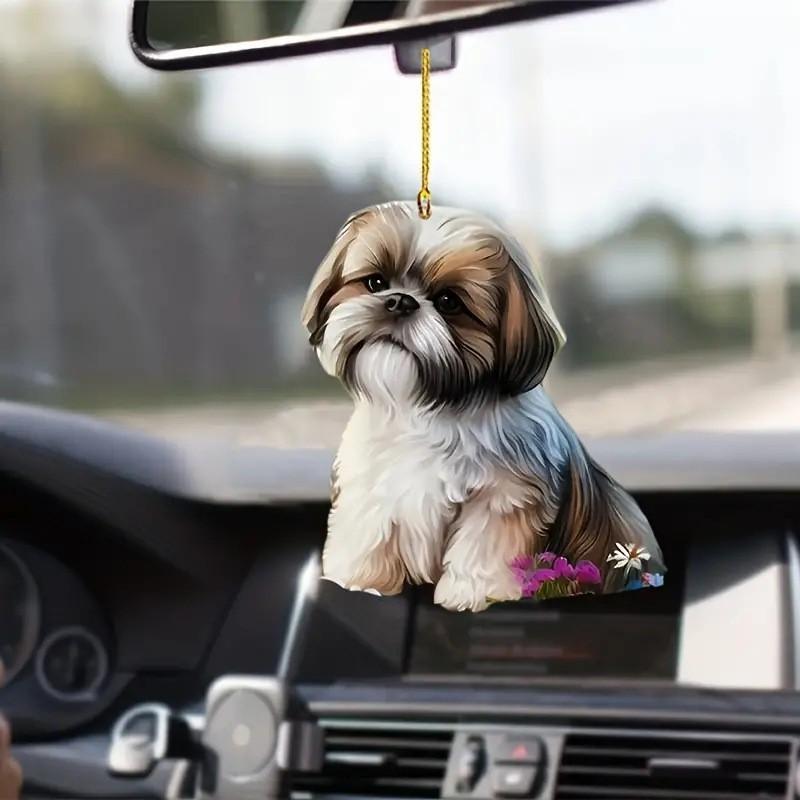 

Акриловый Брелок для Собаки Уникальный Декор для Машины Милая Подвеска для Багажных Сумок и