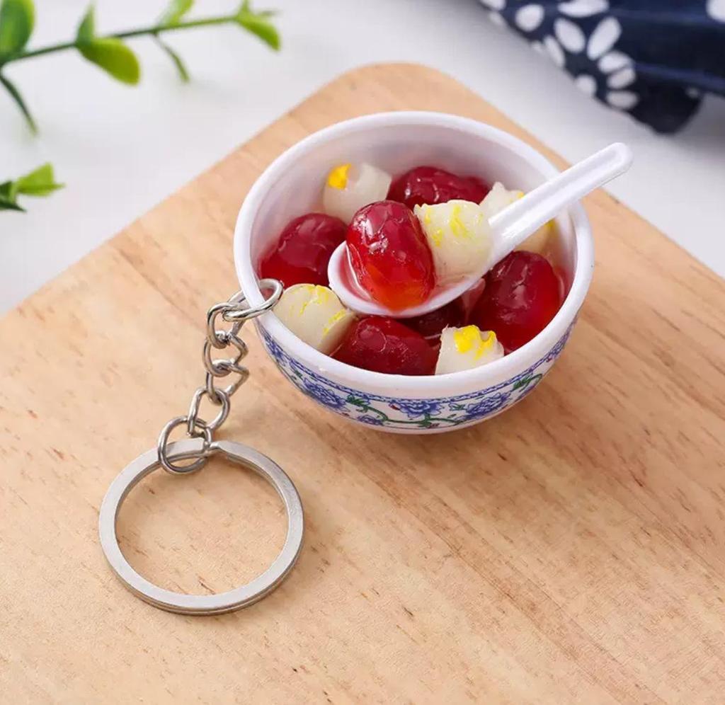 Mini Hot Pot Mala Tang Noodle Bowl Keychain Ornament