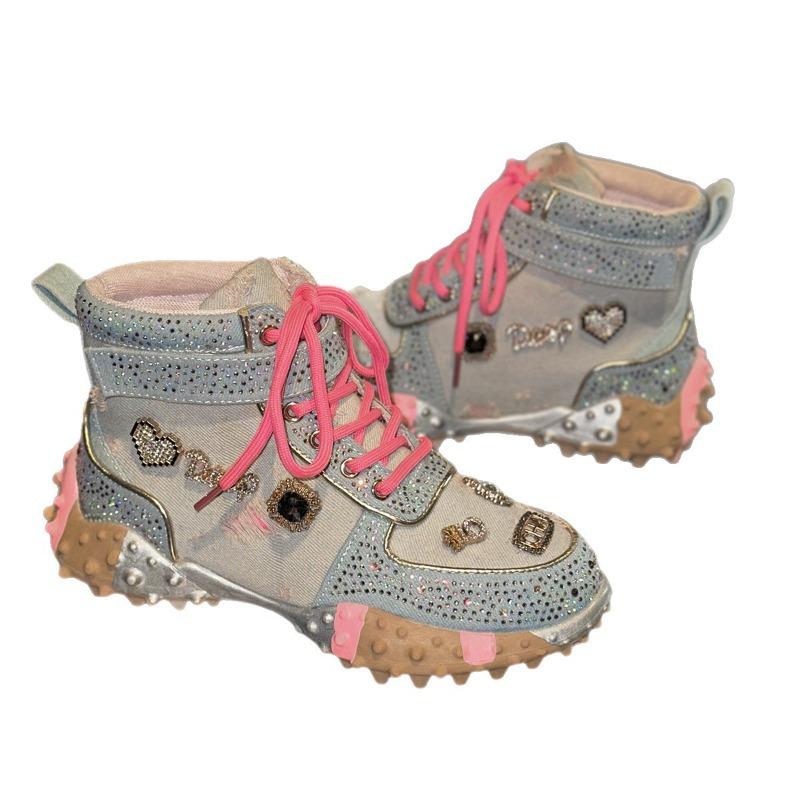 New Large-sized Fashionable Single Shoes for Women In Spring and Autumn, Featuring Mesh Dad Shoes