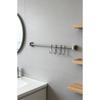 Heavy Duty Stainless Steel Wall Mount Rack With Double Layer Hooks For Kitchen Utensil And Pot Storage