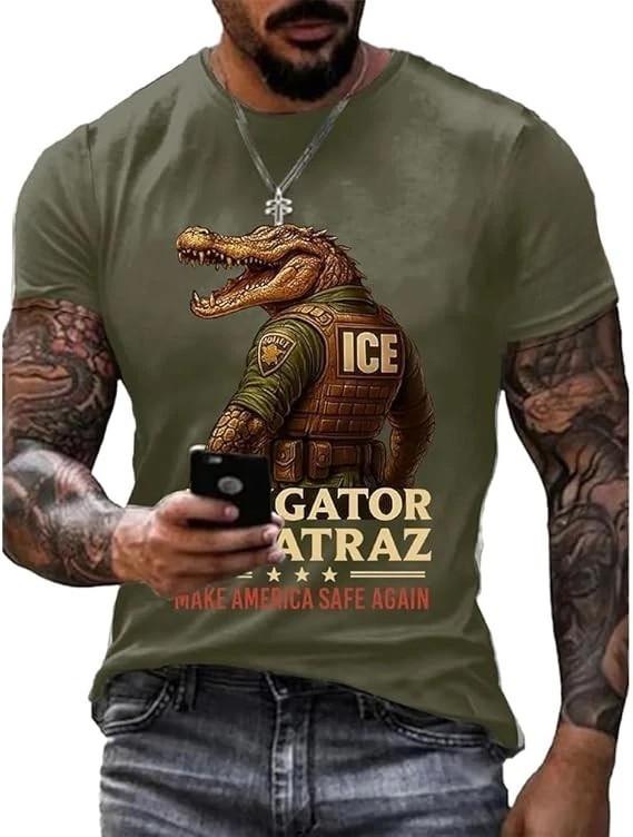 

Alligator Alcatraz Ice Nature’s Own Border Patrol Men Women T-Shirt ICE T-Shirt 4XL