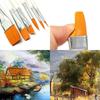6pcs /set Painting Brush Oil Paint Nylon Hair Water Color Acrylics Art Set Supplies Oil Painting Brushes School Stationery