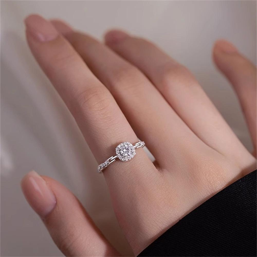 ins wind love zircon ring female flash diamond open index finger ring wholesale