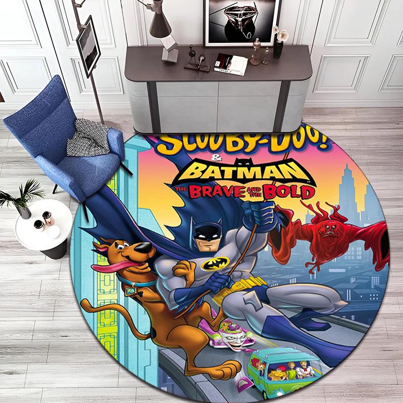 Halloween Supernatural Comedy Adventure Movie Scooby-Doo Round Carpet Soft Home Decoration Corridor Table and Chair Anti Slip Outdoor Floor Mat Rug 16