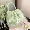 Borsa a tracolla Fashi Brand Design per donna 2026 Borse a spalla vintage di lusso Borse tote femminili Secchiello casual in pelle PU