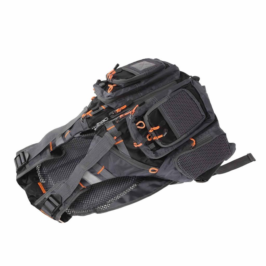 Fishing Vest Backpack Adjustable Shoulder Straps and Belt Black Average Size for Men and Women