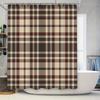 Modern Checkered Shower Curtain Waterproof Fabric Bathroom Decor Window Panel Home Decoration 170x245cm (Yellow/Black) AliExpres