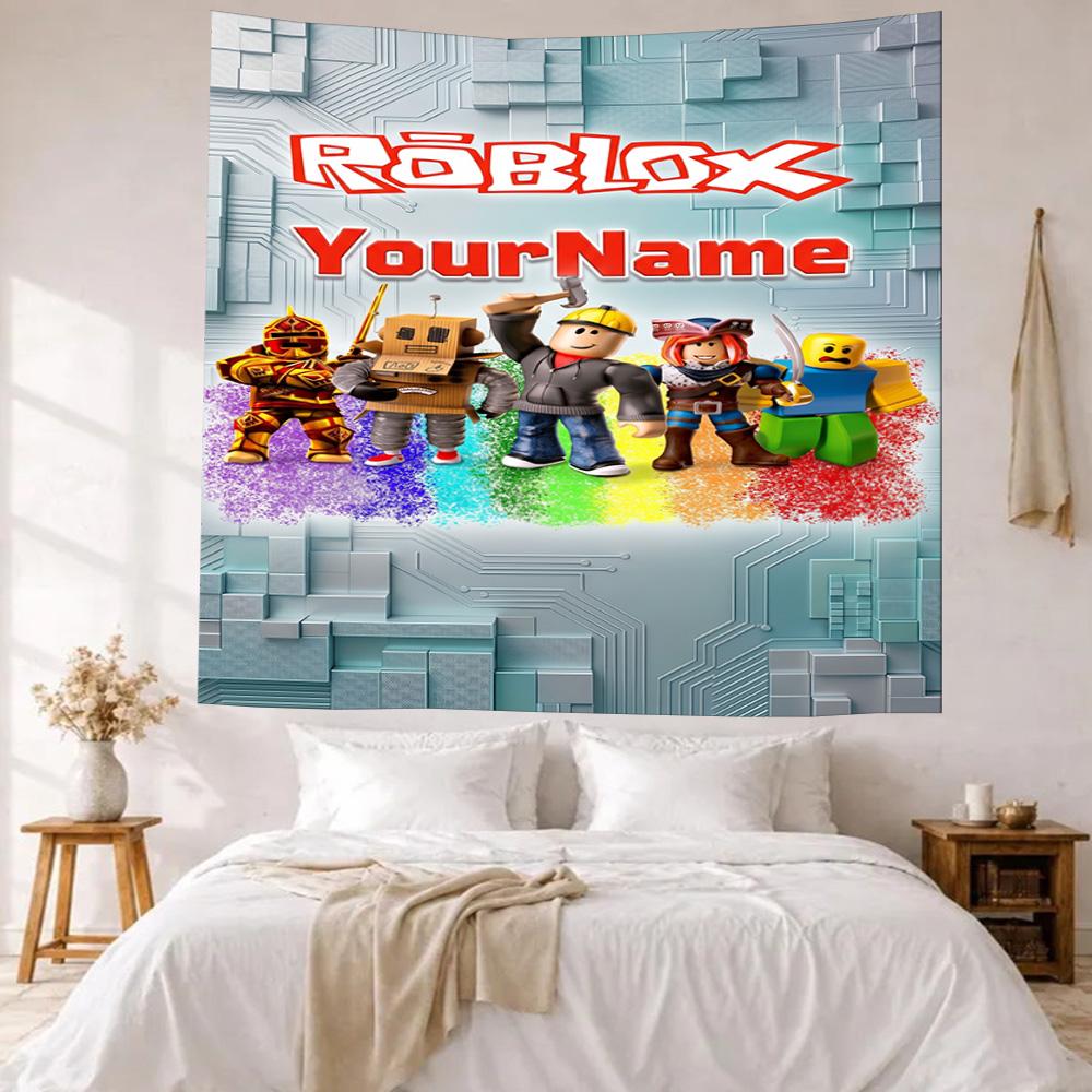 Roblox Custom Your Name Wall Decor Tapestry Art For Pet Memorial Birthdaywedding Party Backdrop Family Gift