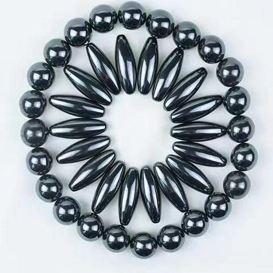 Polished Black Gallstone Spherical Magnets - Seven Dragon Balls Massage Health Ferrite Suction Magnets