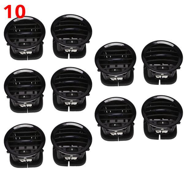 Set of 10 Black Plastic Air Conditioning Vents Compatible with Opel Vauxhall
