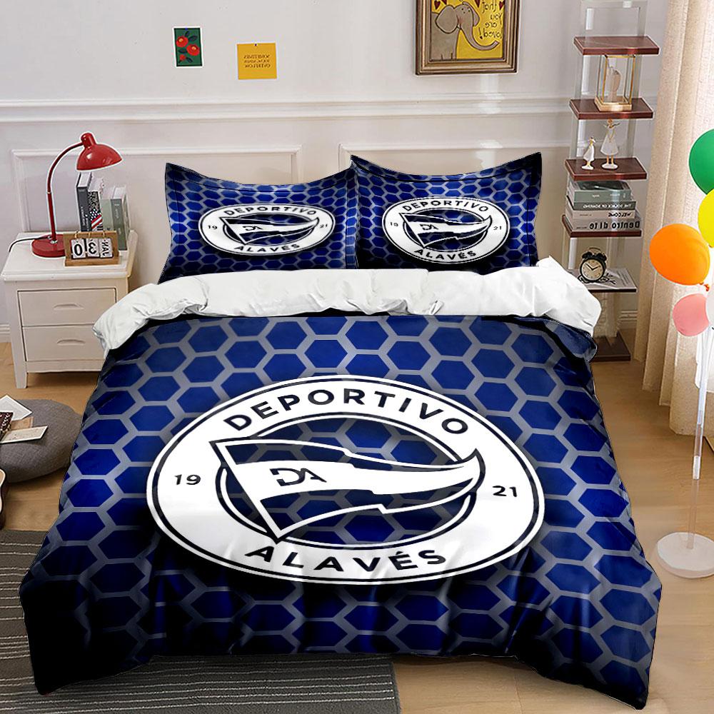 Deportivo Alavés Bedding Set Bedding Duvet Cover Set Duvet Cover Pillowcases (1 * Duvet Cover 2 * Pillowcases, without duvet insert) 135x200cm