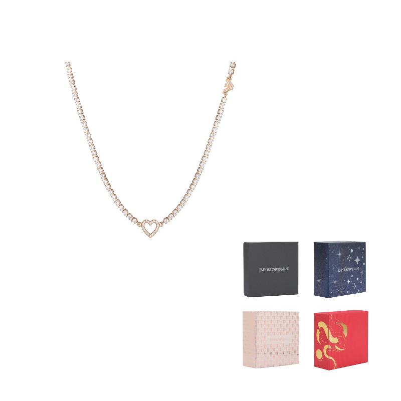 Emporio Armani Fashion Light Luxury Diamond Heart Pendant Necklace Women necklace EGS2965221