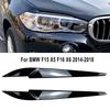 1 par främre strålkastarskydd Ögonlock blank svart ögonbryn för BMW F15 X5 F16 X6 2014-2018 Bilstyling
