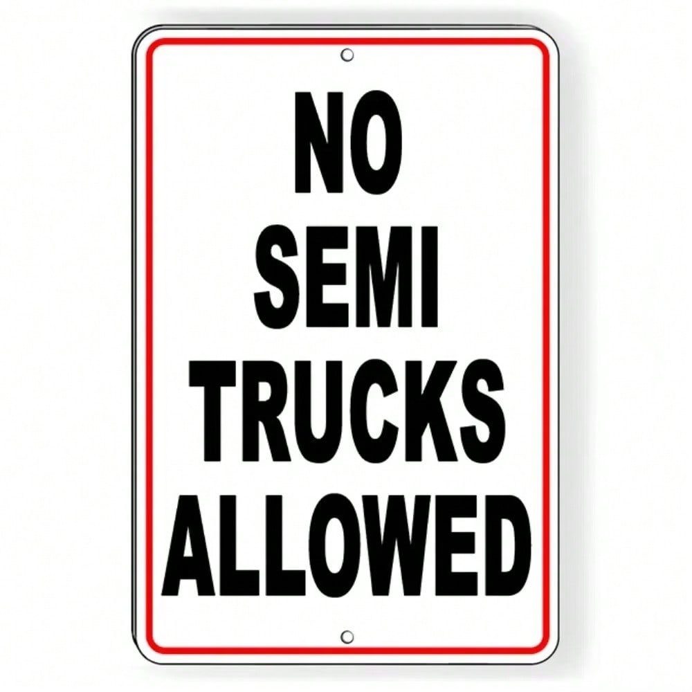 

Retro Tin Sign - Reserved Parking for Semi Trucks, Lightweight 20X30 різнокольоровий