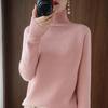 Women's Loose Plus Size High Neck Knit Sweater - Long Sleeve Korean Style for Autumn and Winter