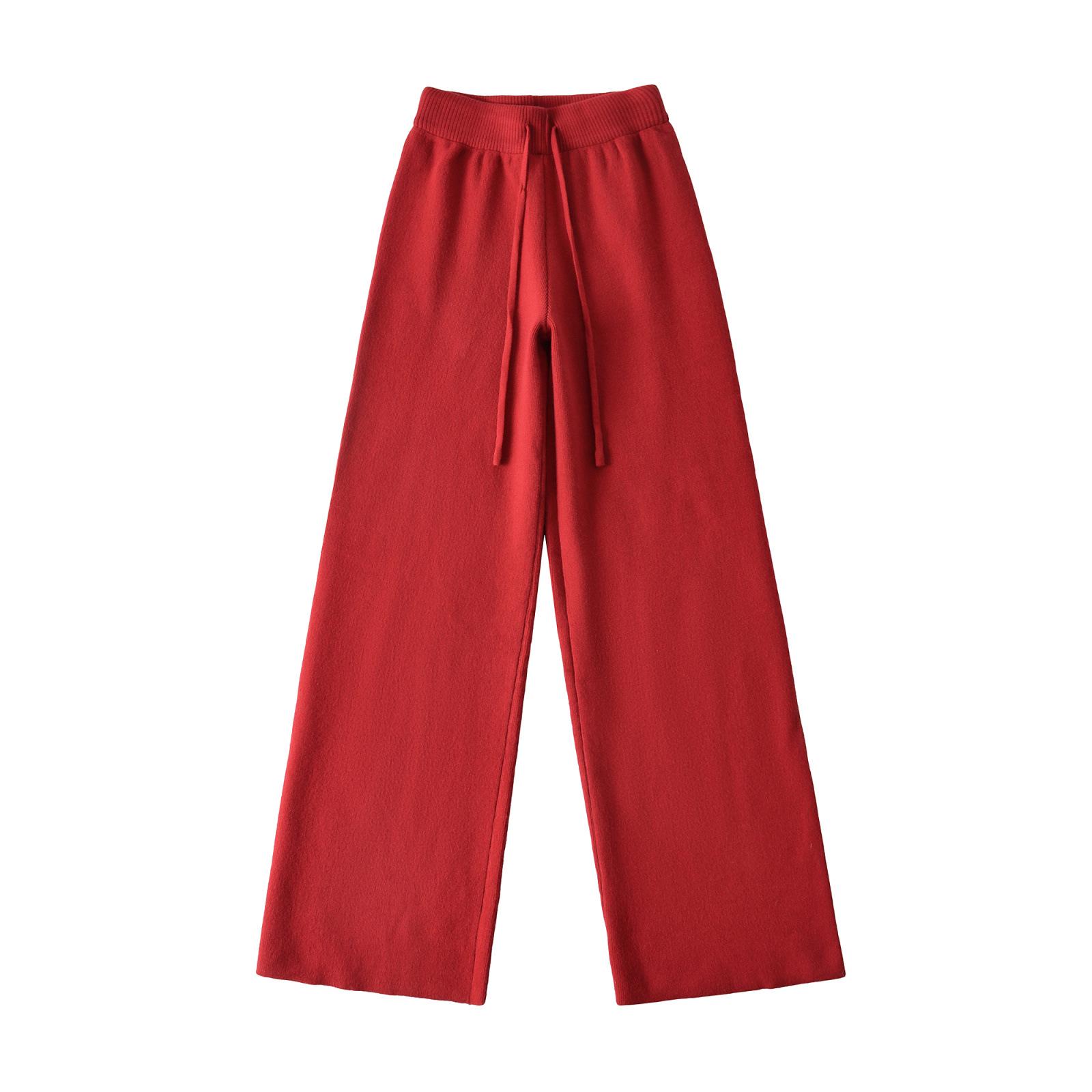 

European Style Thick Hooded Sweater & Wide-Leg Pants Set for Women Medium