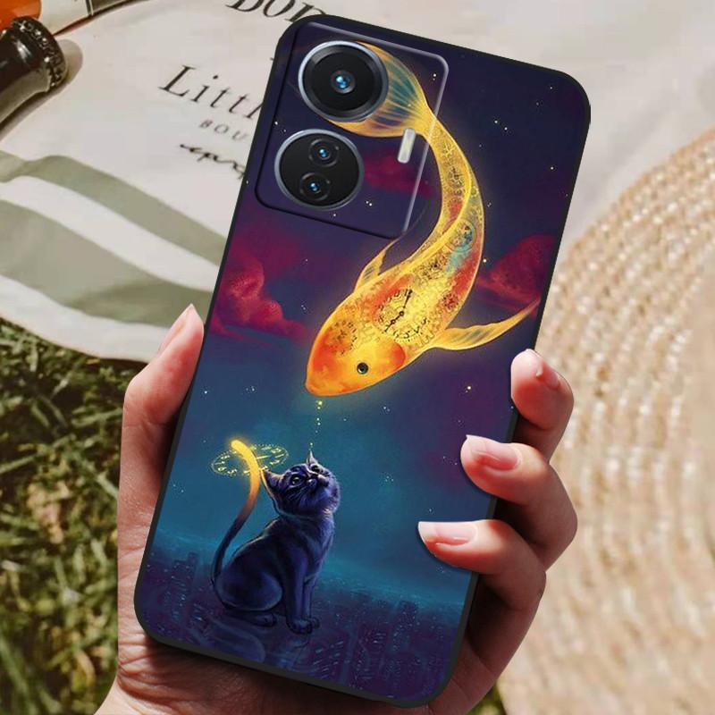 Etui dla vivo T1 4G VivoT1 V2153 Miękkie Silikonowe Etui na Tył z TPU dla vivo T1 44W Etui na Telefon Snapdragon 680 Ochronne Modne Coque