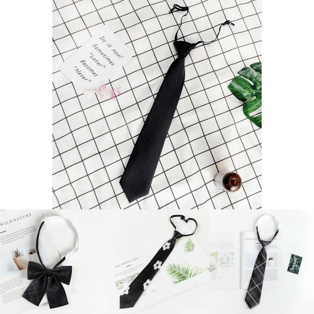 Kids Pattern Polyester Lazy Tie With Clip For School Uniforms And Gift Ideas
