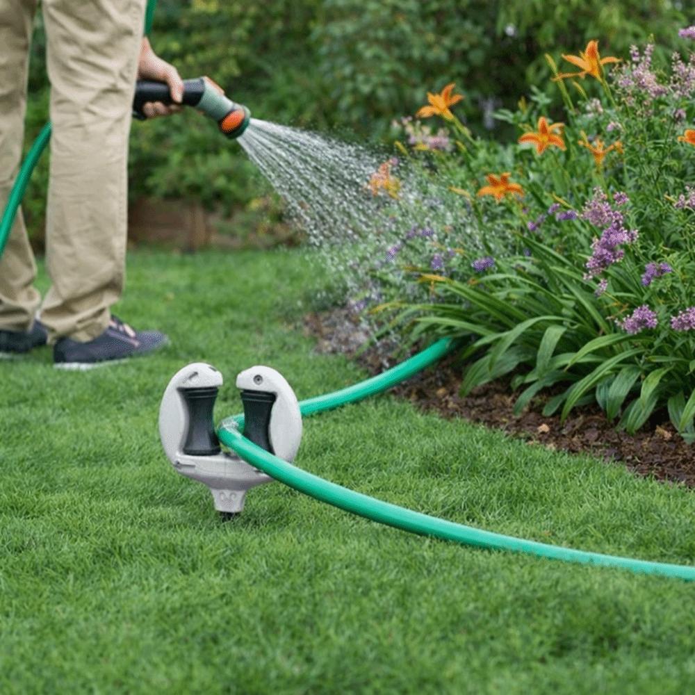 Durable Hose Guide Holder Roller Top Hose Guide Spike Practical Garden Hose Guide  Lawn Watering