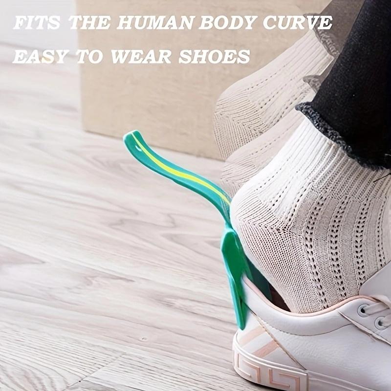 2 st/set Lat Skohjälpmedel Handtagsskohorn Skolyftare för Äldre Äldre Handikappade Plastskohorn Passar Alla Skor