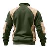 Men's Colorblock Stand Collar Button Sweatshirt Hoodie Men's Sports Large Size Casual Sweatshirt