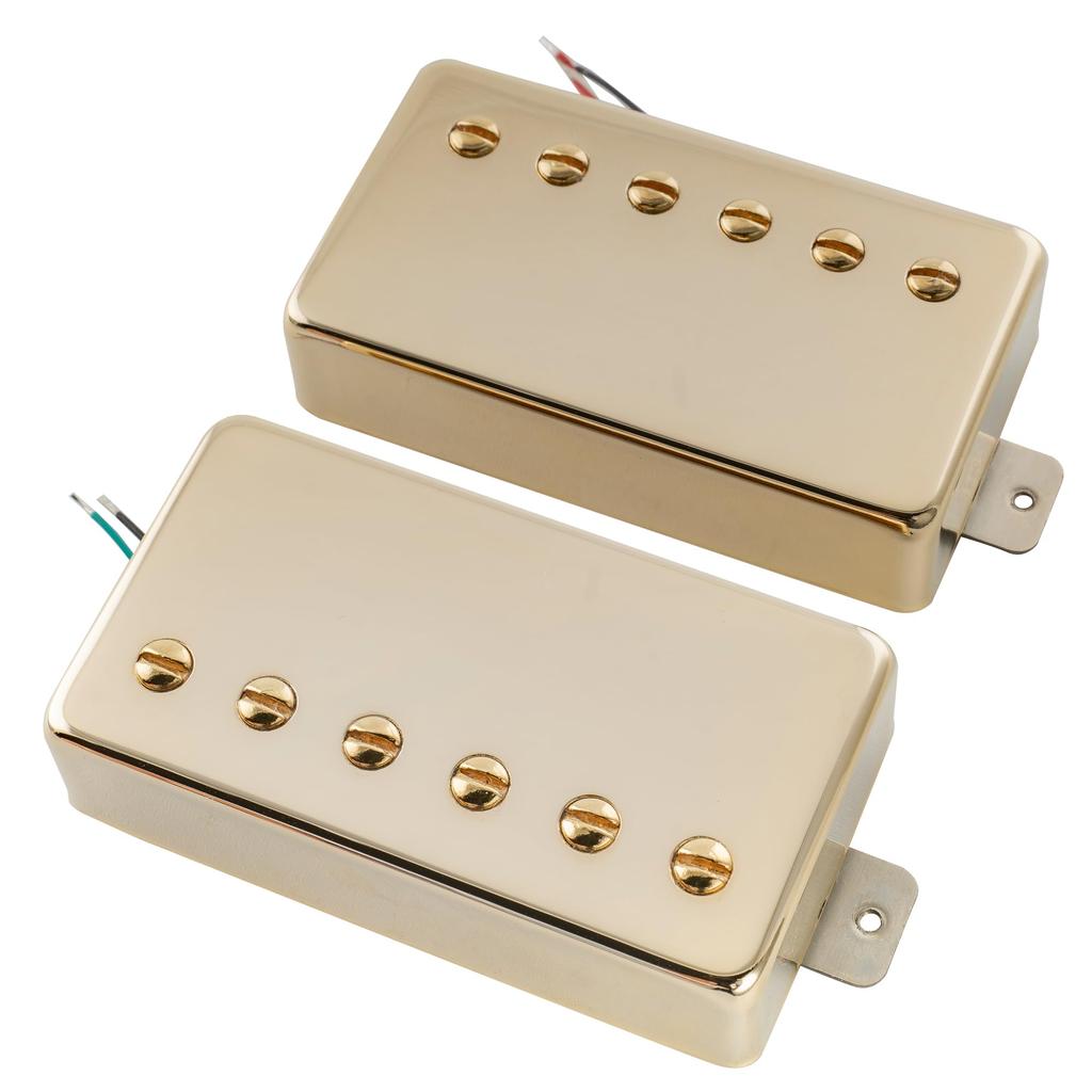 Artec LPA210 Alnico 5 Covered Humbucker Pickup for Les Electric Gold of Paul-Style Guitar, (Set 2)