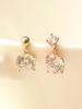 Minimal Piercing 14K Bling Cubic Ball Drop Piercing Earrings