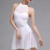 Adult Women's Sleeveless Halterneck Ballet Dance Leotard with Mesh Splice