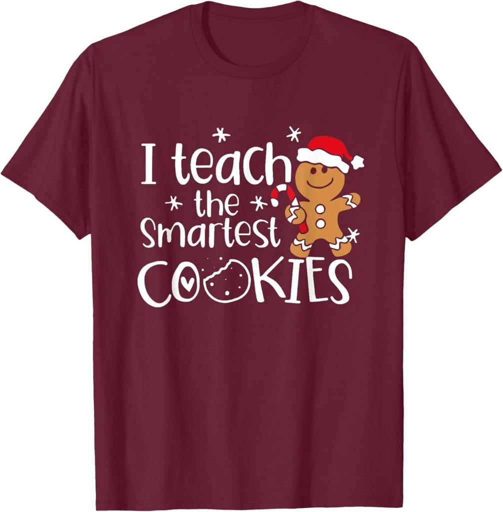 I Teach The Smartest Cookies Christmas Gingerbread Unisex T-Shirt