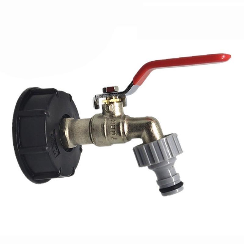 BC Tank Adapter IBC Tote Tank Drain Adapter S60X6 To Brass Garden Tap with 1/2" Hose Fitting Oil Fuel Water