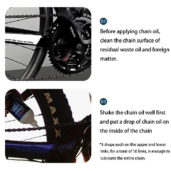 120ML Bicycle Chain Waxy Maintenance Oil Squirt MTB Road Bike Waxy Dry Chain Gear Oil Lube Chain Fork Flywheel Bike Accessories