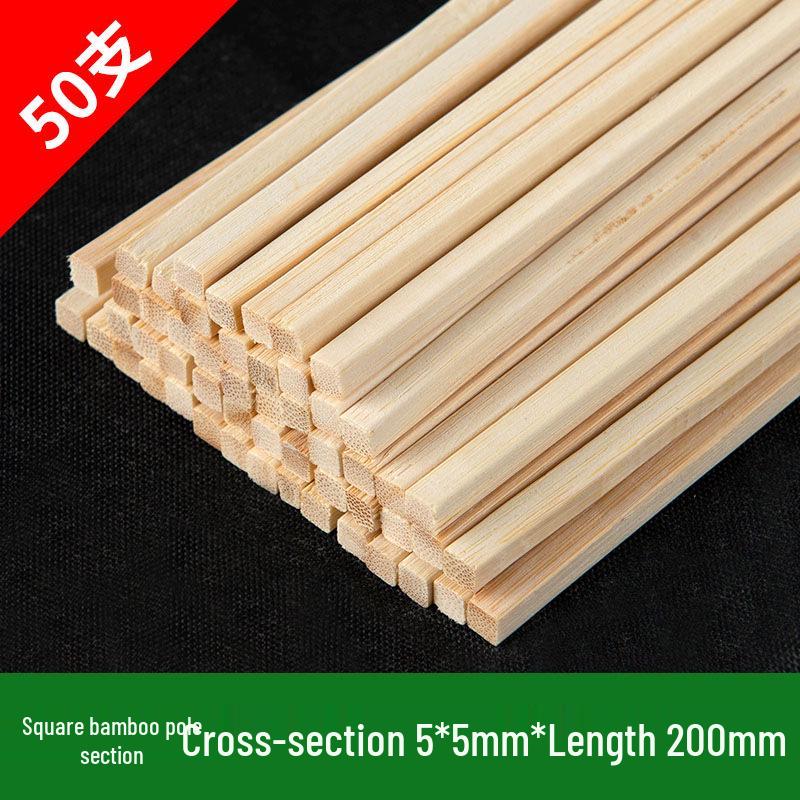 Square Bamboo Strips for DIY 3D Models & Handmade Art