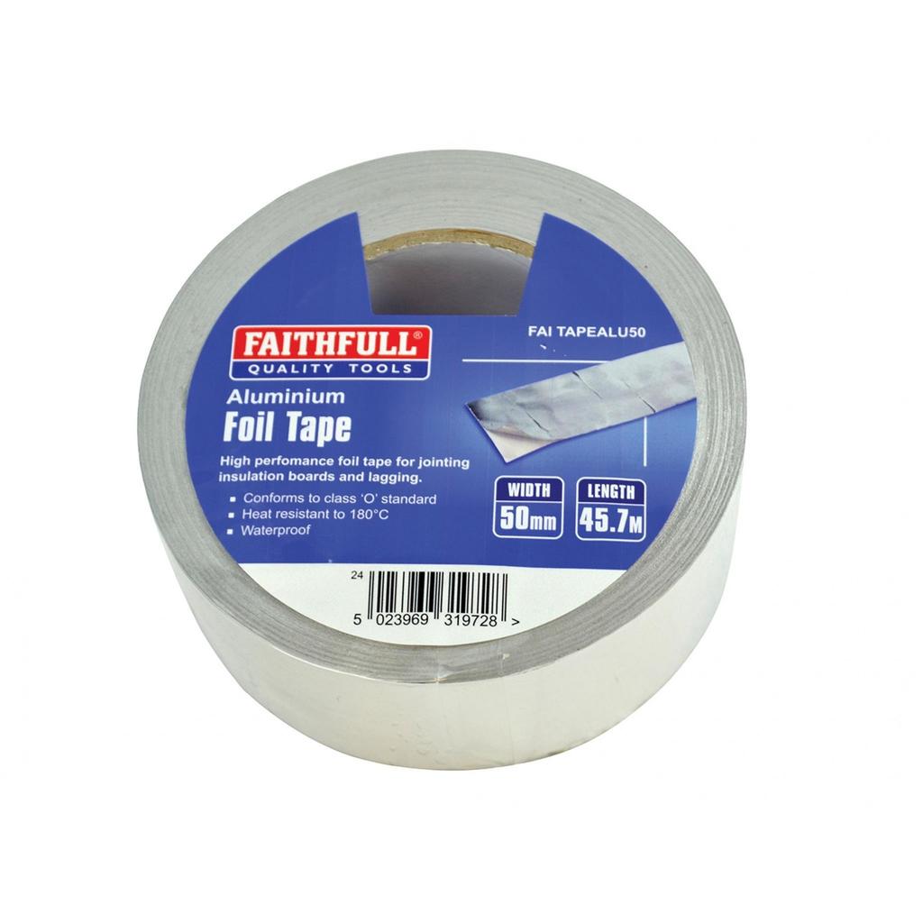 Faithfull Aluminium Foil Tape 50mm X 45.7m