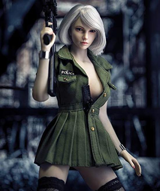 HiPlay Female Figure Doll Clothes Set Piece Compatible with TBLeague DC016 1/6 "One + Stockings" (Green)