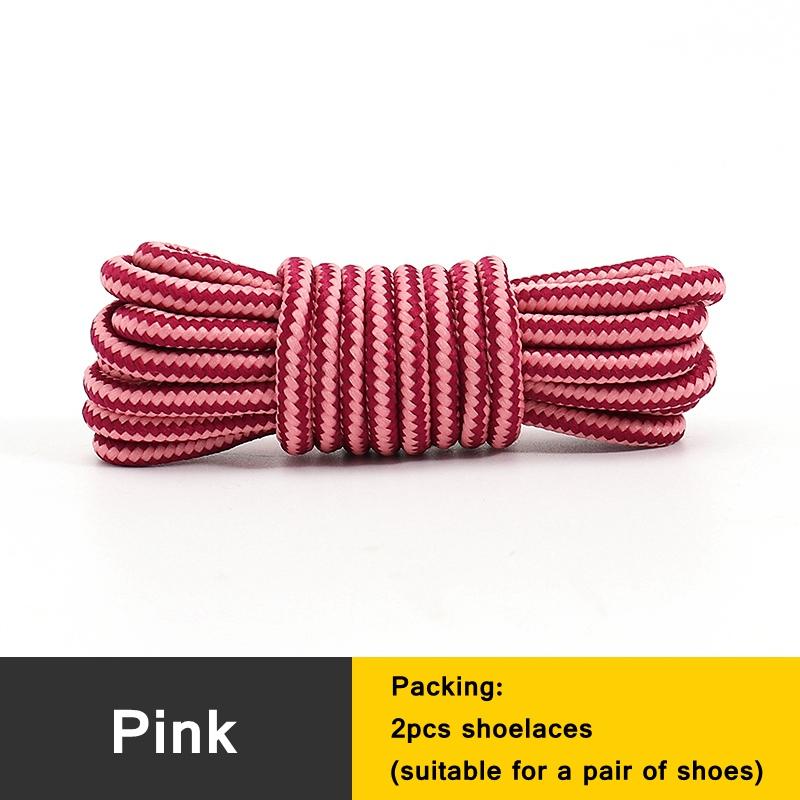 1 Paar Gestreepte Tweekleurige Schoenveters Buiten Sneakerschoenveters Katoenen Schoenveters Witte Schoenen Schoenaccessoires Lengte 90/120/150cm 90cm roze