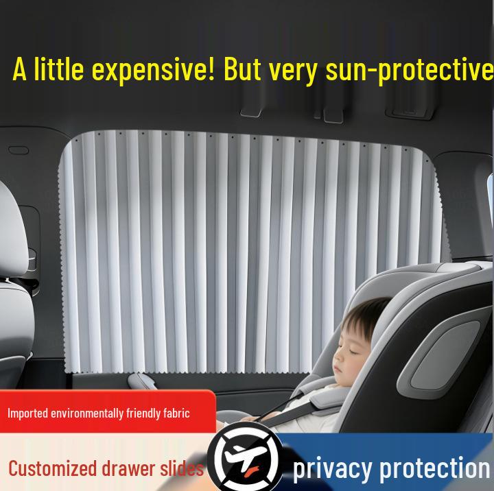 Magnetic Car Sunshade Privacy Curtain No-Install for Rear Seat Windows