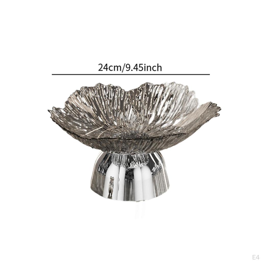 Footed Fruit Bowl Candy Plate Portable Multipurpose Decor Elegant Serving Tray Vegetable Holder for