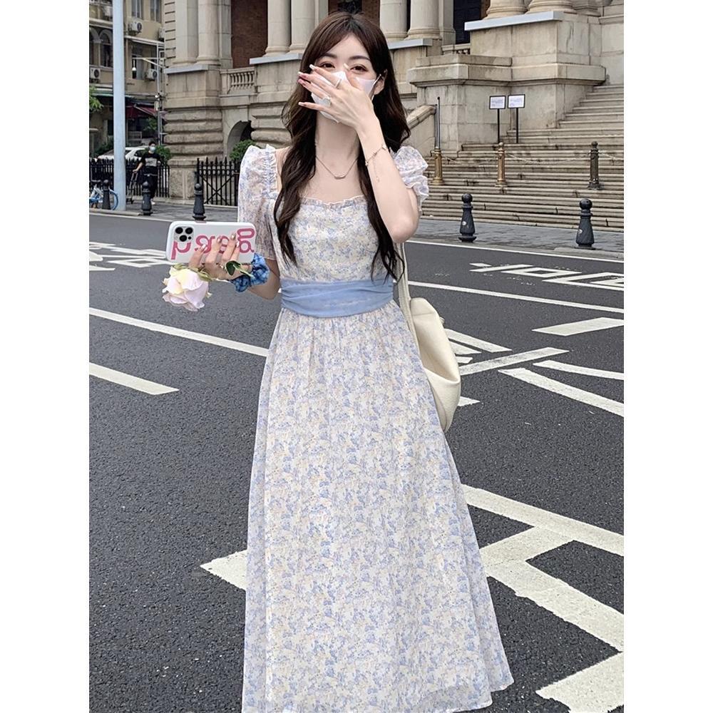 

Сукня до щиколотки в стилі морі з пишними рукавами - Дівоча Літня Мила Фея Шик M (recommended for 45-50 kg)