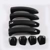 For MG ZS 2017 2018     ABS Chrome Glossy Black Side Door Handle Cover Trims Sticker Car Styling Accessories