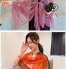 Ailishaqi Extra Large Ice Silk Floral Scarf - Lightweight Summer Sunscreen Shawl Long Beach Wrap